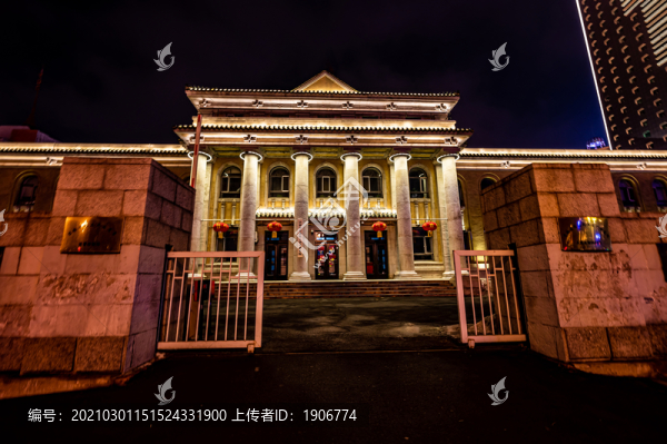 長春偽滿洲國民生部舊址夜景