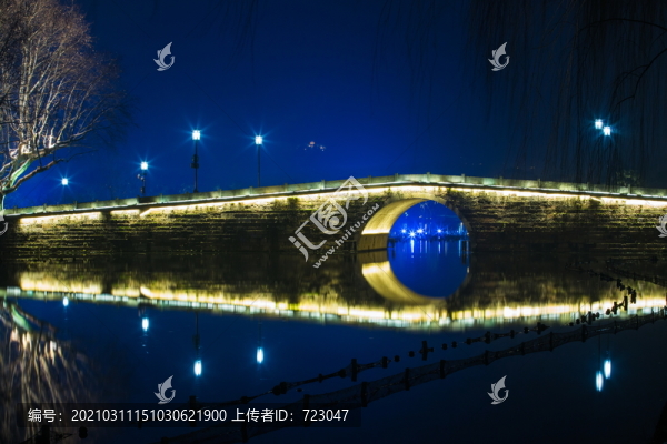 西泠橋夜色