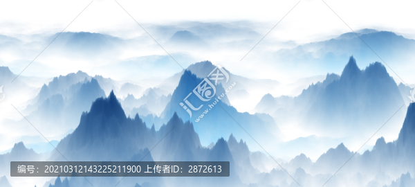 意境水墨山水抽象裝飾畫