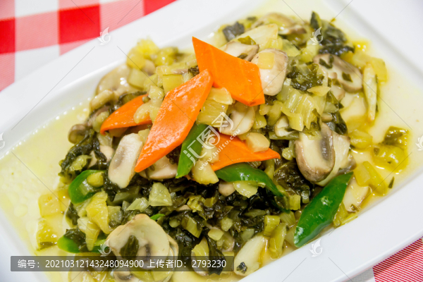 咸菜蘑菇炒肉絲