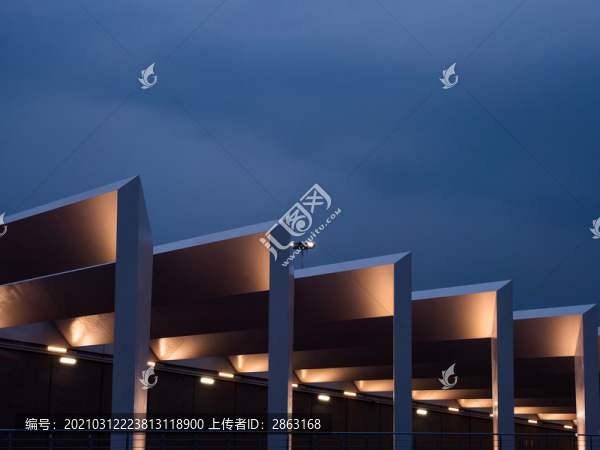港珠澳大橋東人工島夜景特寫