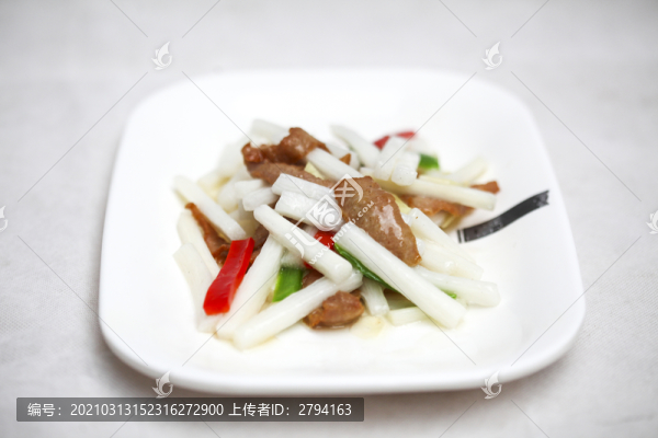山藥炒肉片