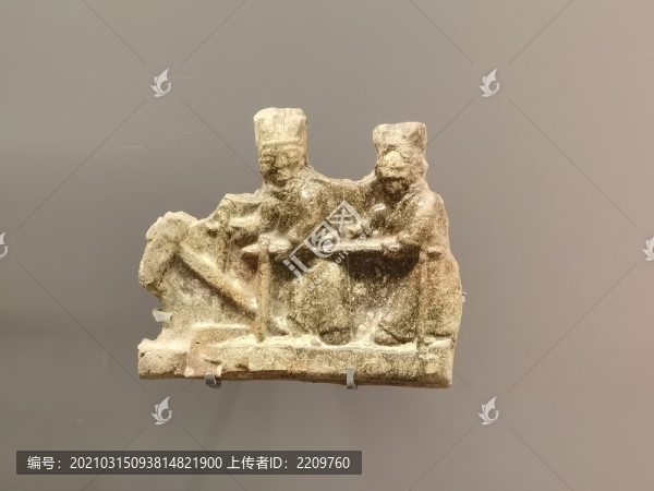 綠釉陶踏碓俑