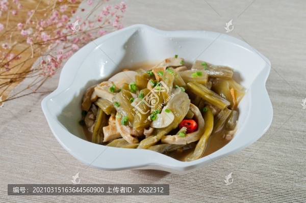 臭莧菜梗炒五香豆腐干