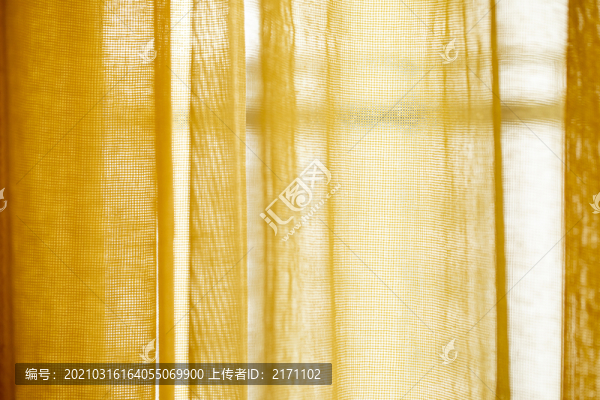 黃色紋理窗簾