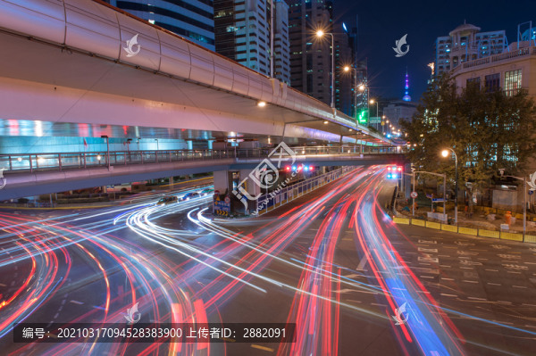 城市夜景道路