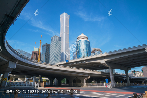北京建國(guó)門(mén)大街立交橋和城市交通