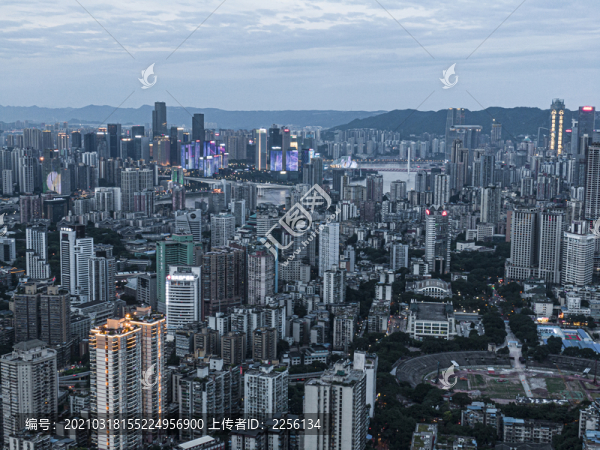 重慶夜景航拍全景圖
