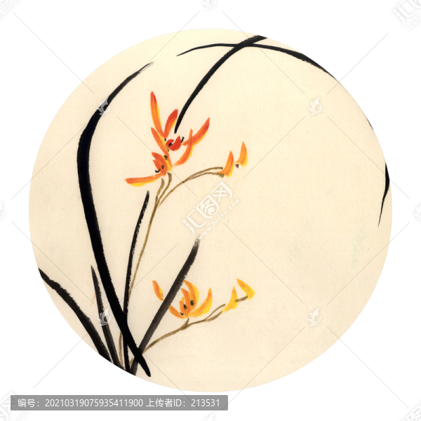 蘭花水墨畫