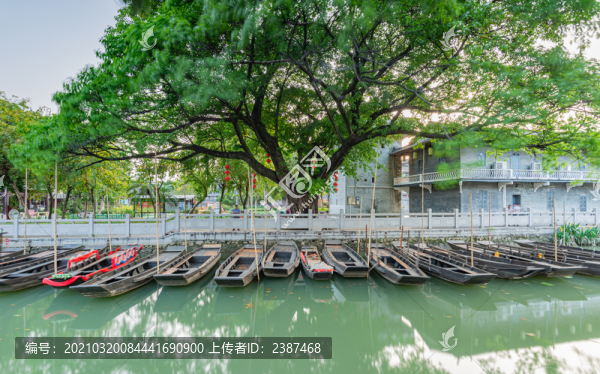 南沙東涌炮樓與烏篷船