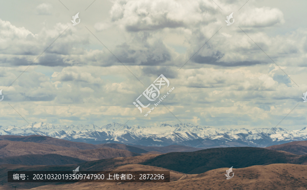 中國四川西部高原秋天草原風(fēng)光