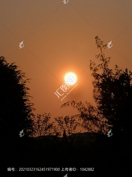 公園夕陽(yáng)風(fēng)景