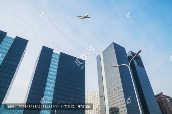 北京現(xiàn)代城市建筑和航空交通
