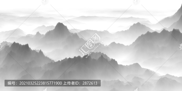 水墨禪意山水畫