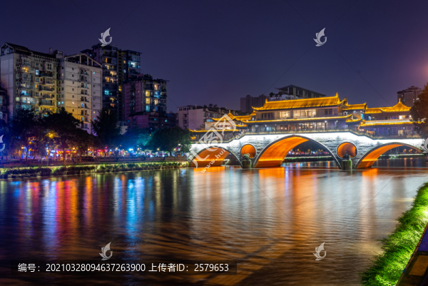 成都合江亭九眼橋夜景