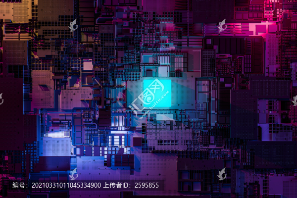高科技概念電子芯片主板3d圖片