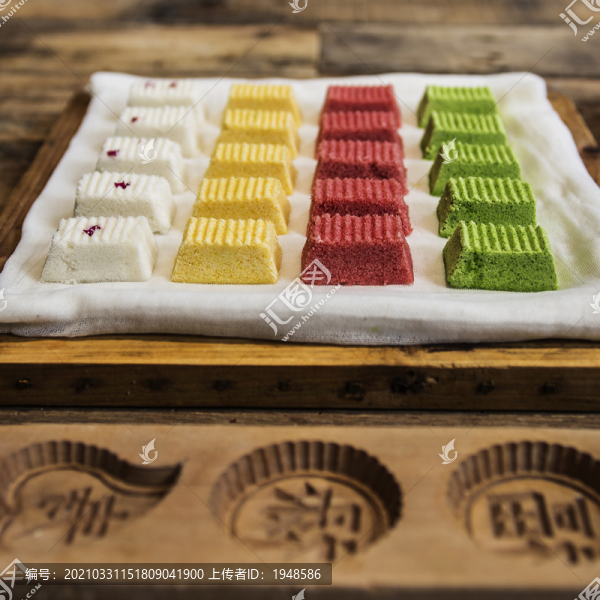 四色明糕烹飪過程