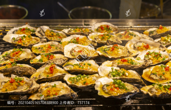 貴州省遵義市撈沙巷小吃烤生蠔