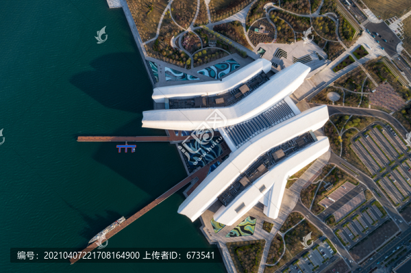 航拍天津海洋博物館