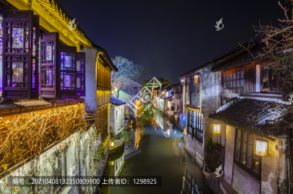 周莊古鎮(zhèn)夜景