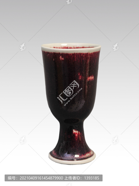 鈞瓷酒具高足杯