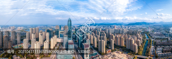 航拍浙江紹興城市風(fēng)光