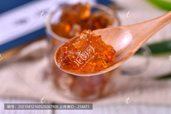 桃膠特寫