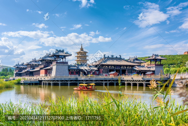 中國山西大同云岡石窟靈巖寺