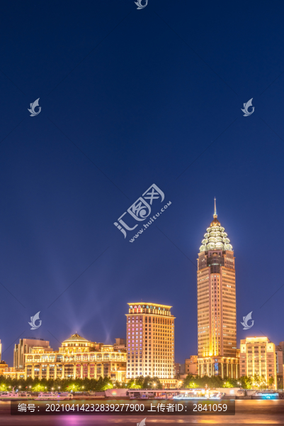 中國上海黃浦江外灘的CBD建筑