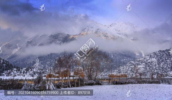 然烏湖飛雪
