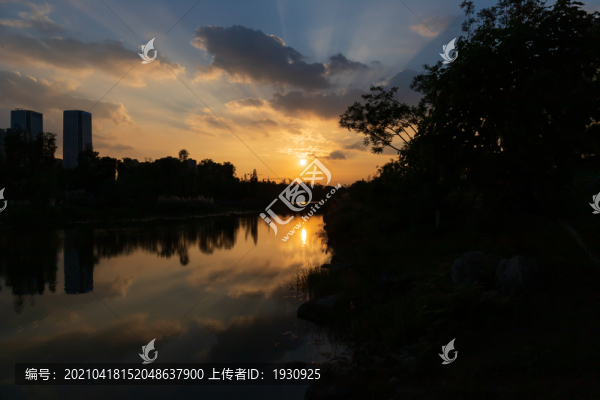 桂溪生態(tài)公園夕陽(yáng)