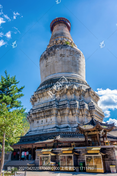 中國山西忻州五臺山塔院寺白塔