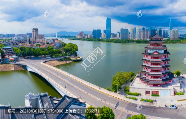 惠州東江合江樓周邊城市風(fēng)光