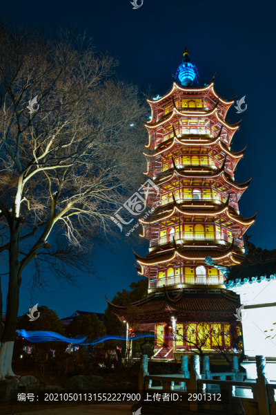 古塔佛塔夜景