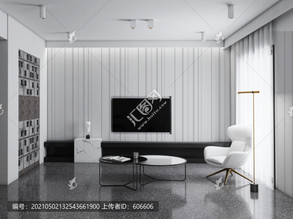 現(xiàn)代電視背景墻布壁畫(huà)效果圖