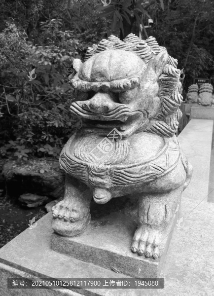 石欄石雕獅子