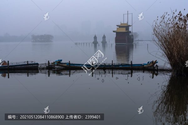 大明湖冬天景觀