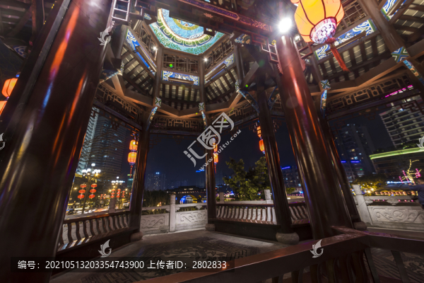 成都合江亭錦江新年夜景