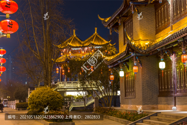 成都合江亭錦江新年夜景