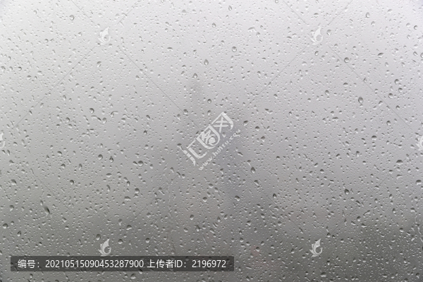 玻璃上的雨珠攝影圖
