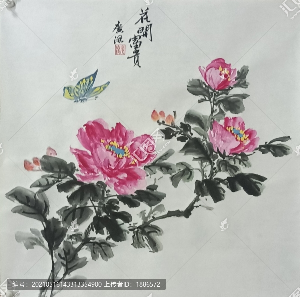 寫意牡丹