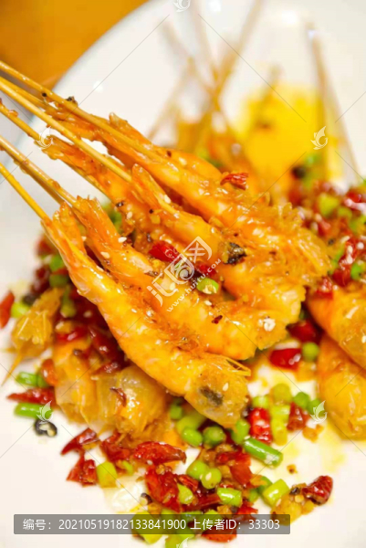 麻辣蝦串