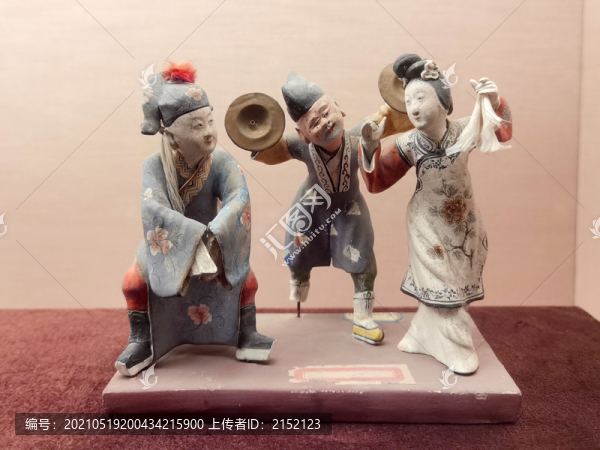 戲劇鬧鈸人物泥塑