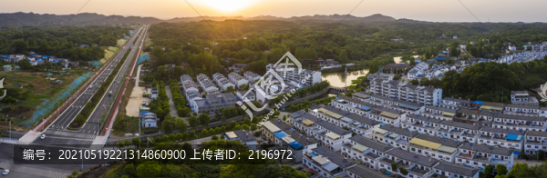 鳥瞰信陽市松樹坦農(nóng)民新村風(fēng)景