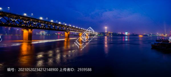武漢長江大橋夜景
