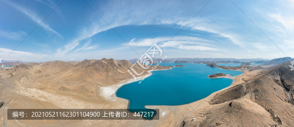 航拍羊卓雍措
