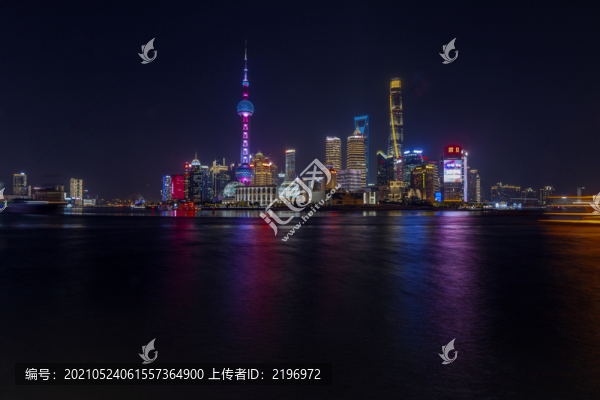 陸家嘴夜景圖片