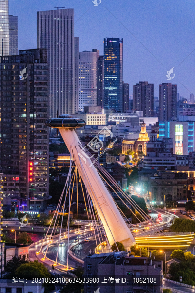 天津理工樓立交橋夜景