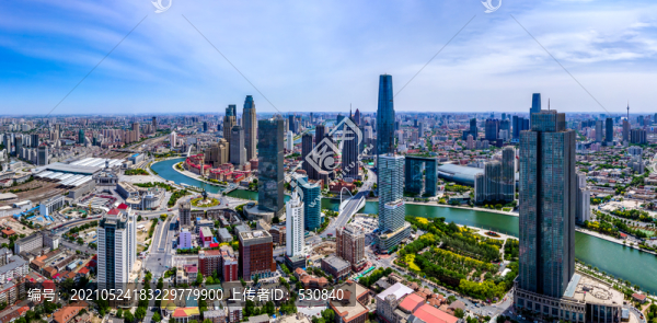 航拍天津市容市貌
