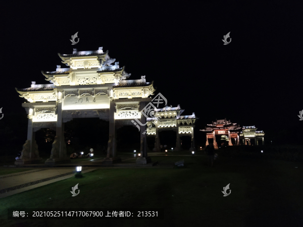 江南第一家牌坊夜景